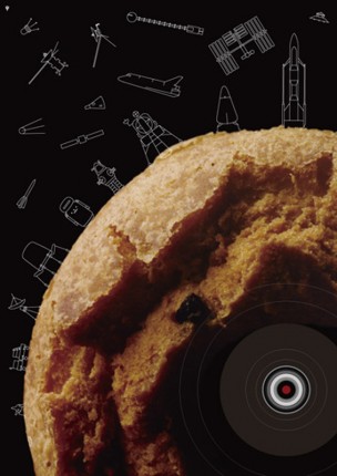 第2回 絵菓子展 出展作品”土星ドーナッツ”